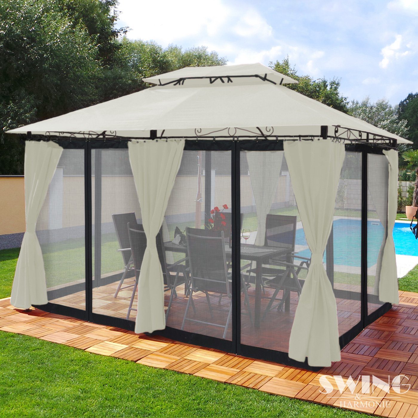 Swing&Harmonie Pavillon LED - Pavillon 3x4m günstig online kaufen