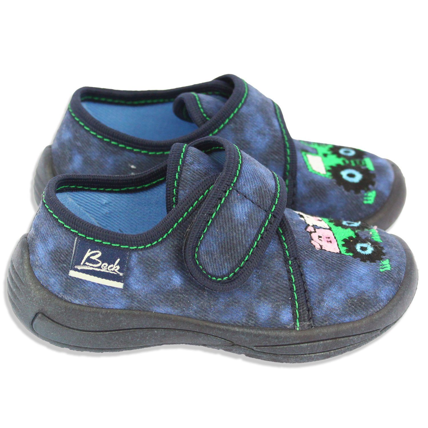 Beck Kleinkind Hausschuh Little Farm Hausschuh (atmungsaktive, leichte, flexible Schuhe, für Kita, Kindergarten, Zuhause) leichte flexible Laufsohle, Obermateri – Bild 2 von 5