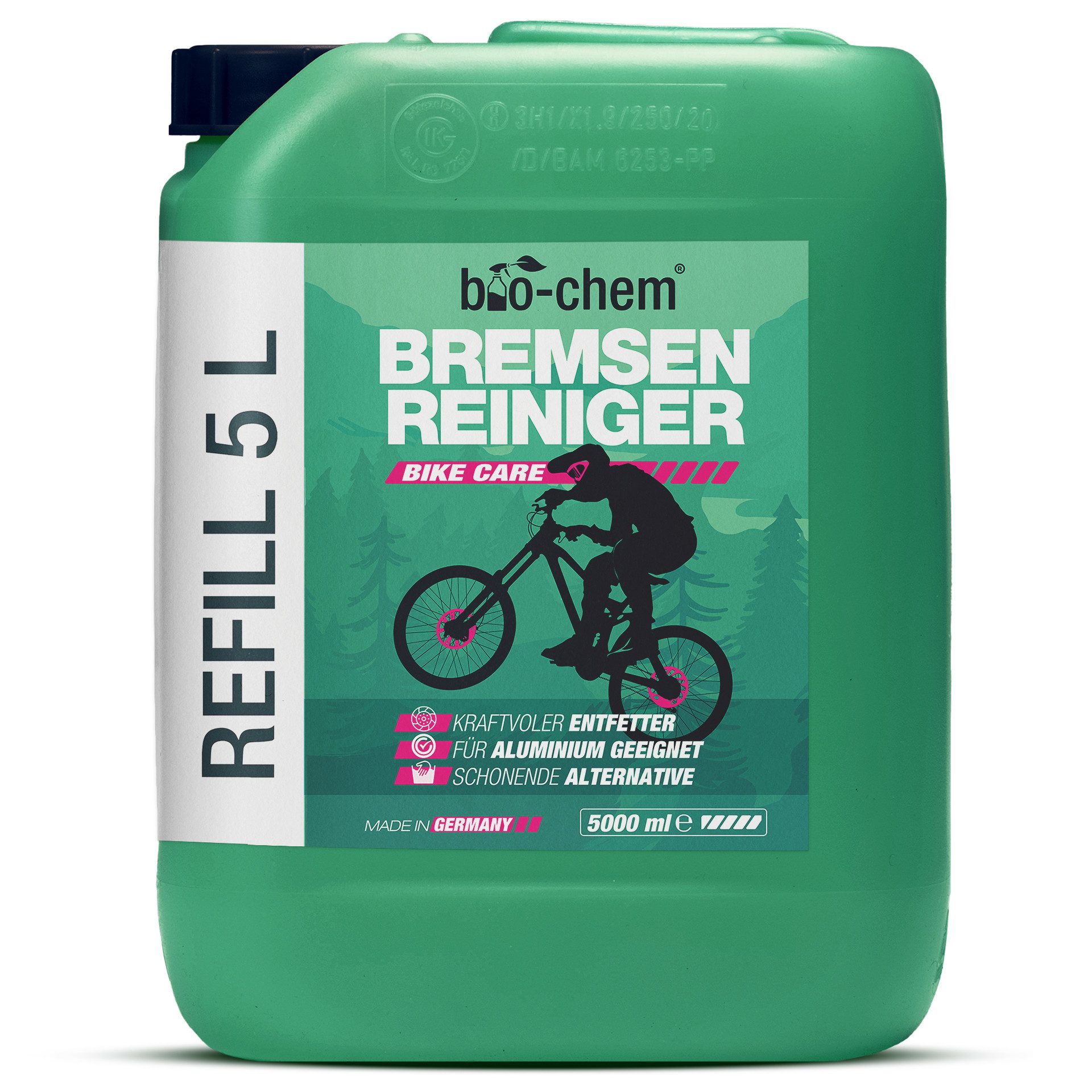 bio-chem bio-chem Bremsenreiniger Spray 750 ml – Entfetter für Fahrrad, KFZ Bremsenreiniger (Einzelprodukt, [- Bremsenreiniger 5 l Kanister Leistungsstarker, kennzeichnungsfreier Bremsenreiniger)