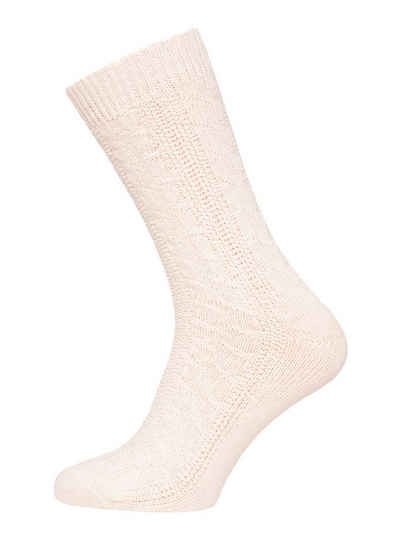 HomeOfSocks Носки 70% Lammwolle Socks Zopfmuster Wollsocken Extra Warm (Paar, 1 Paar) Feine und strapazierfähige Lambswool Wollsocken
