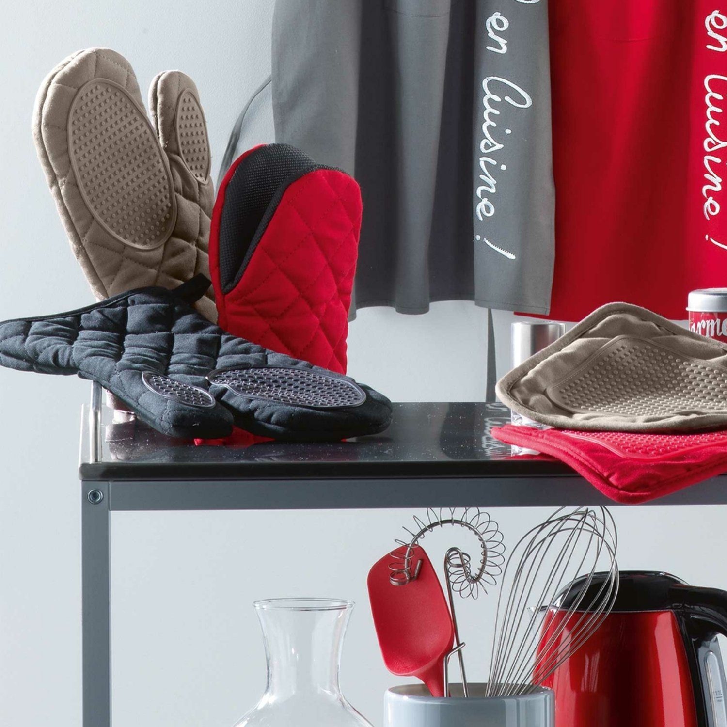 Macosa Home Topfhandschuhe rutschfest Backofenhandschuh Küchenhelfer Topfha günstig online kaufen