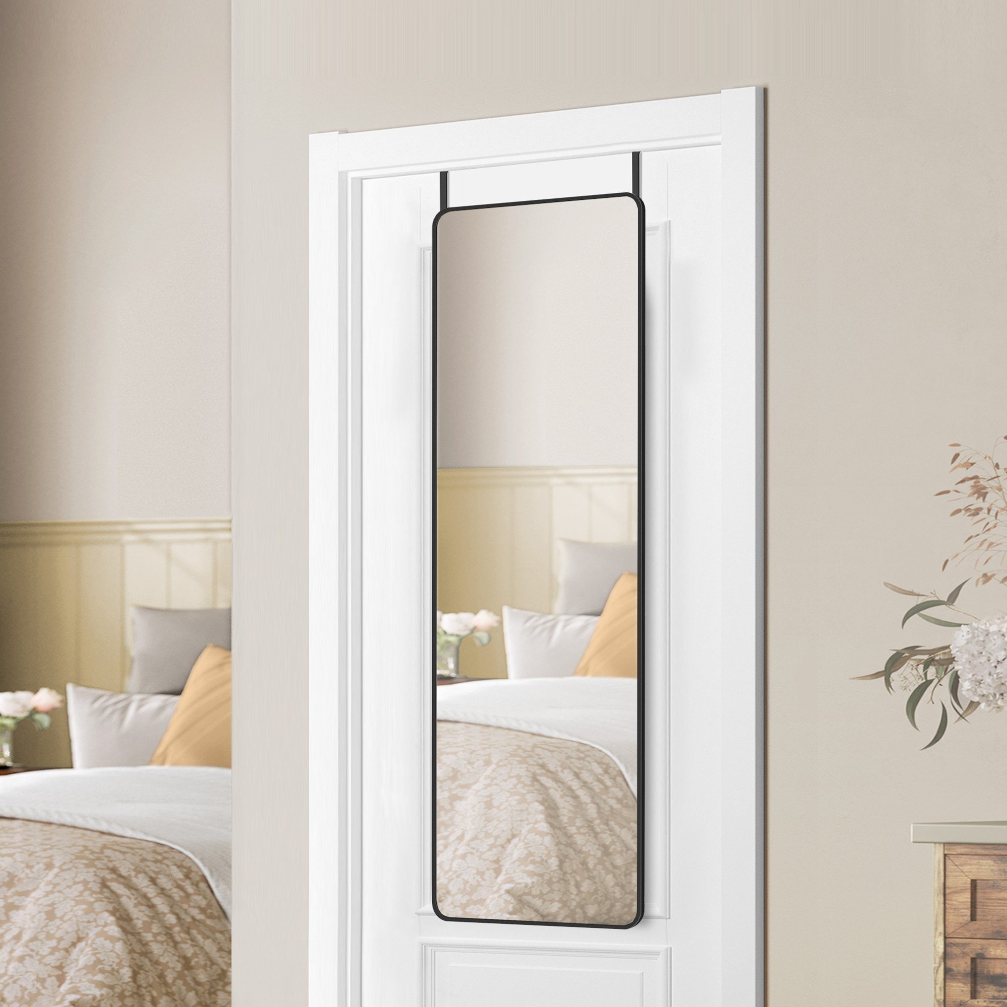 SONGMICS Wandspiegel, Ganzkörperspiegel, 120 x 40 cm, rechteckiger / gewölbter Wandspiegel