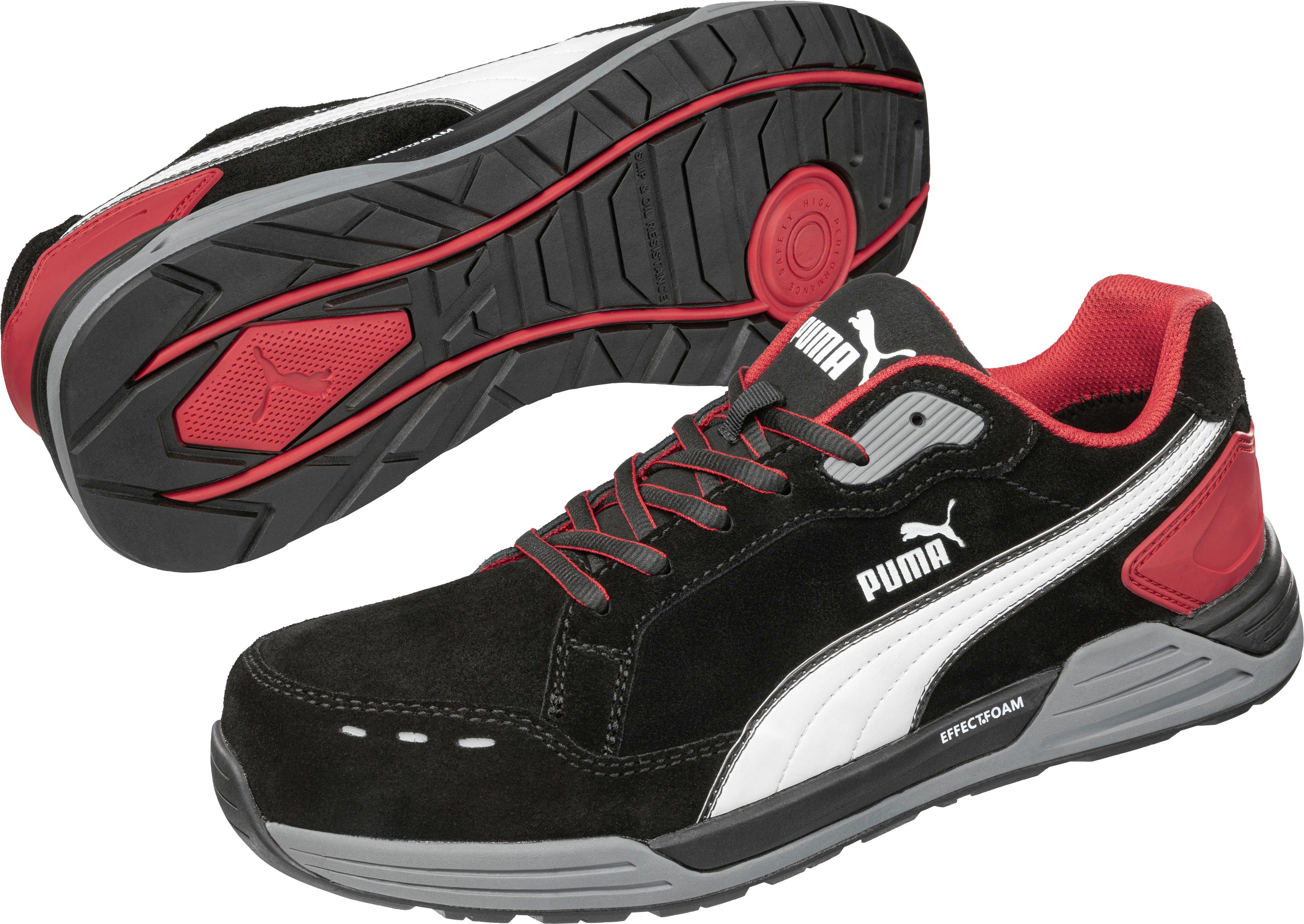 PUMA Safety AIRTWIST BLACK-RED LOW Sicherheitsschuh flexibler  FAP®lite-Durchtrittschutz