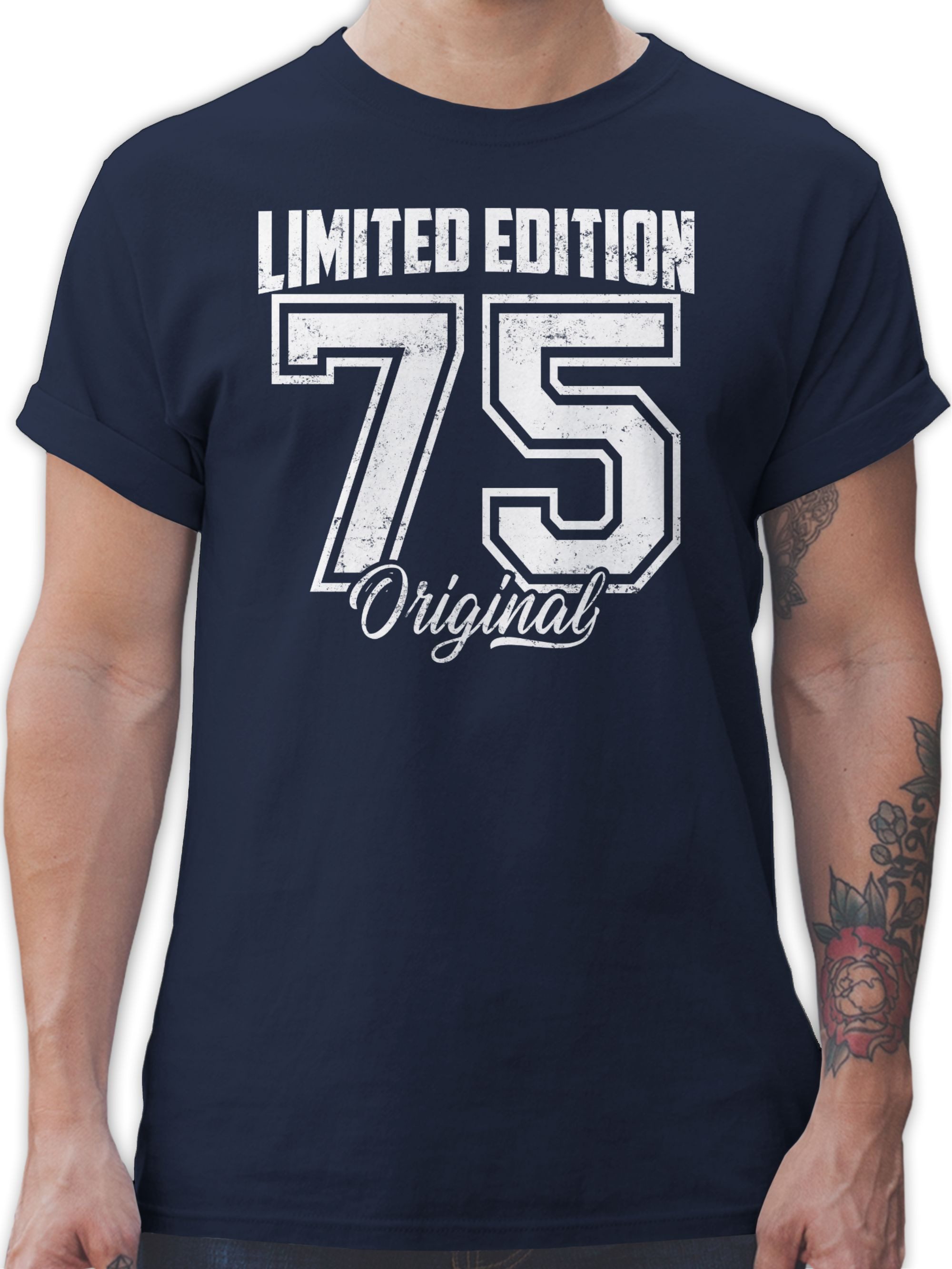 T-Shirt Limited Edition 1975 Original Weiß Vintage Fünfzigster