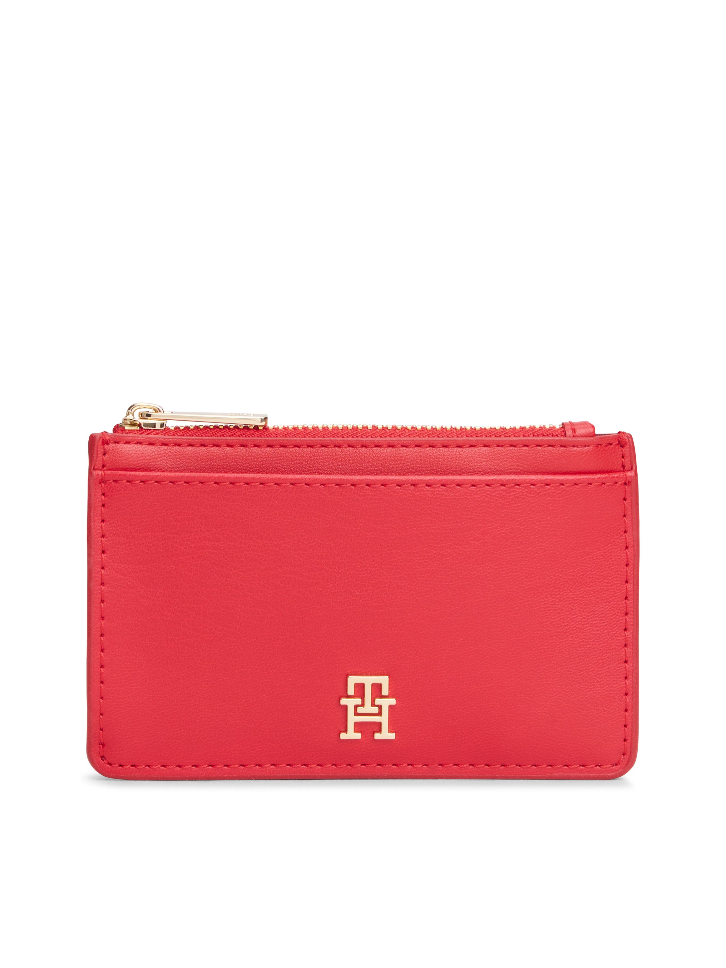 Tommy Hilfiger Kartenetui TH ICON LONG CC HOLDER, Geldbeutel, Portemonnaie mit goldfarbenem TH-Schmuckelement
