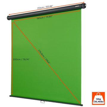 Celexon Chroma Key Green Screen Rolloleinwand (200 x 190cm, 1:1)