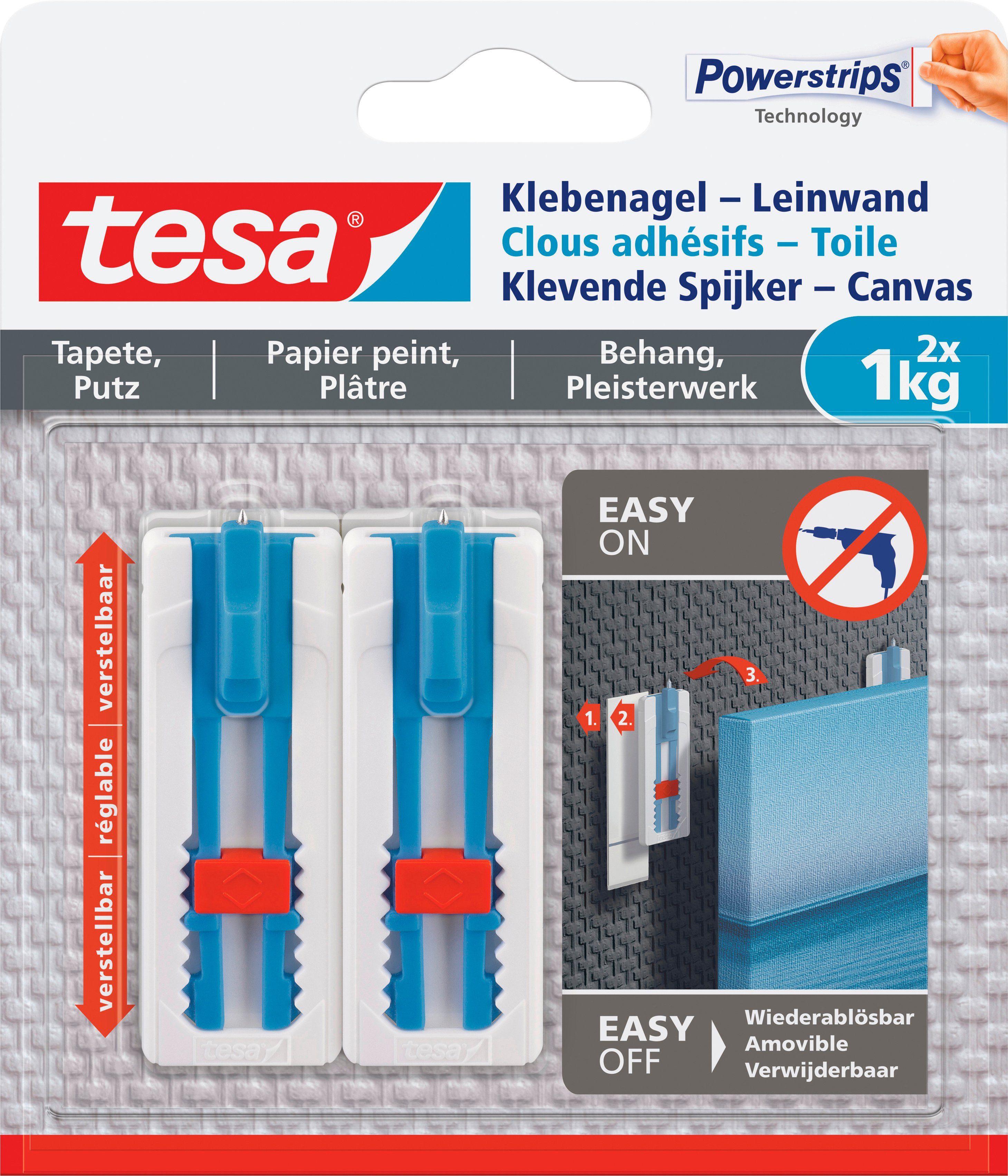 tesa Klebepad tesa Klebenagel Traglast 1 kg, 2 Stück