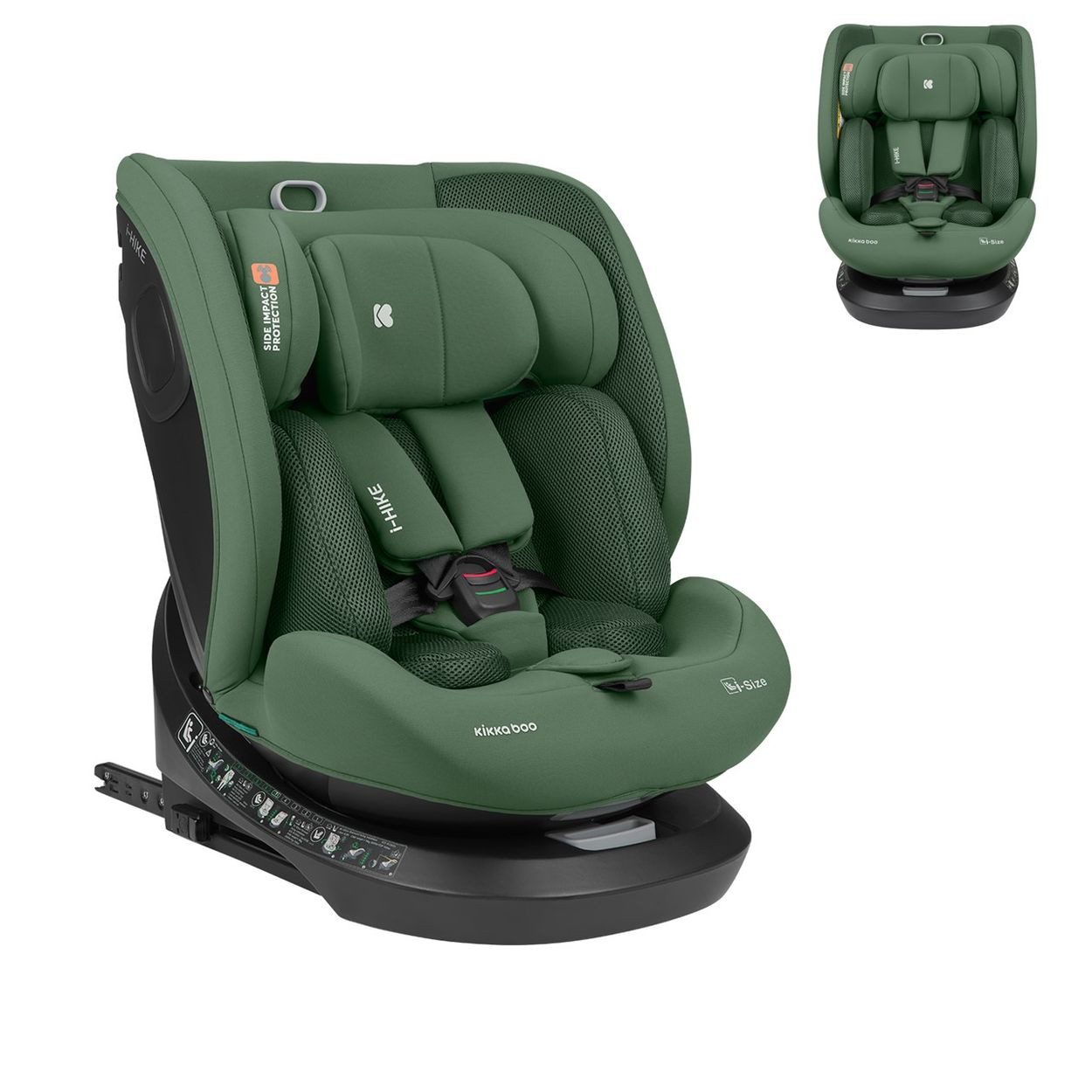 Kikkaboo Autokindersitz i-Size Kindersitz i-Hike, ab: 0, bis: 12, (40-150 cm) Isofix, 360° drehbar, verstellbar