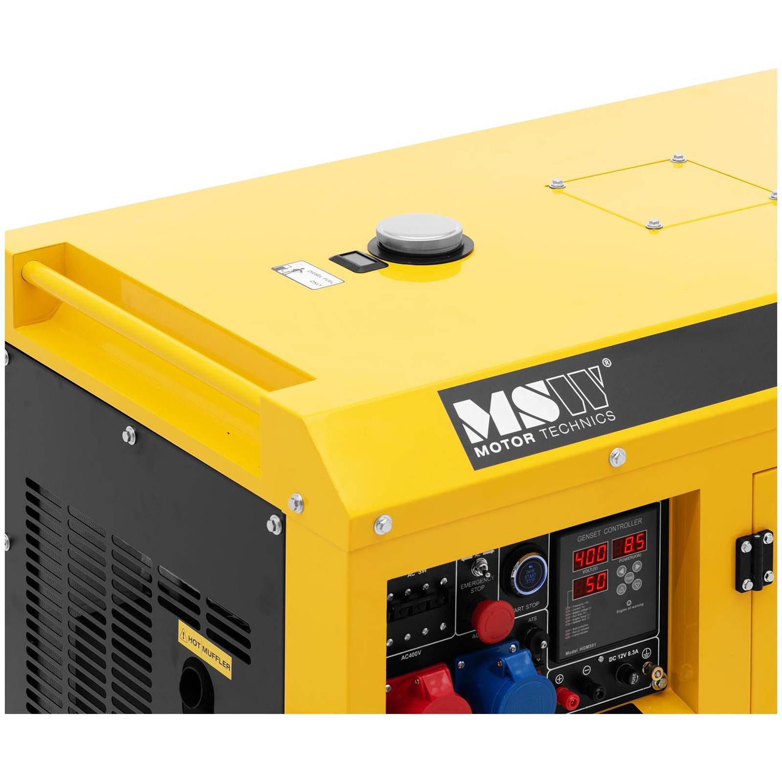 MSW Diesel Power Generator, Emergency Power Generator, 8500W, 30L, 240/400V, AVR Euro 5, 400V