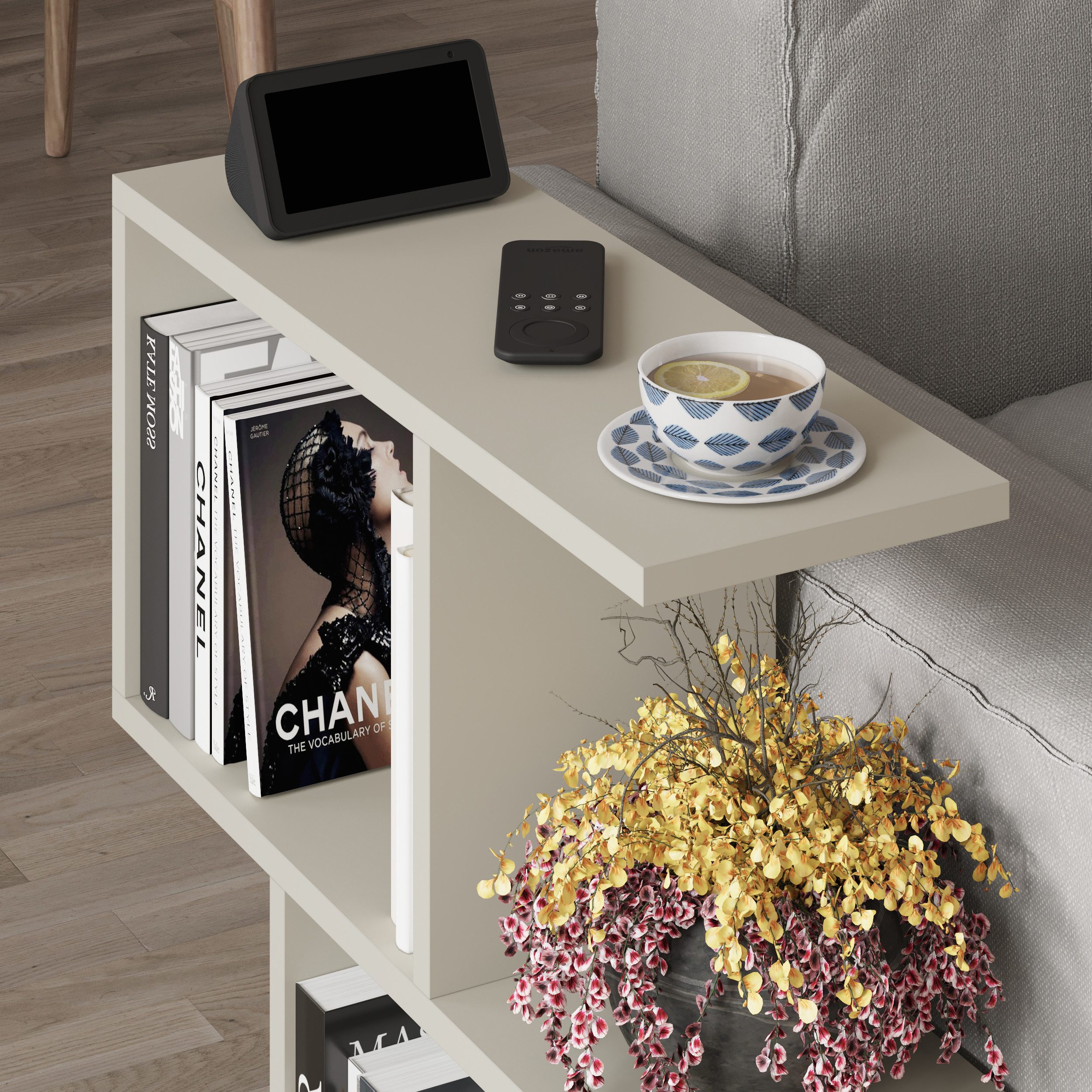 Decortie Beistelltisch Homemania, Modern Seite Ende Beistelltisch, Couchtisch, 60 x 19,5 x 60 cm