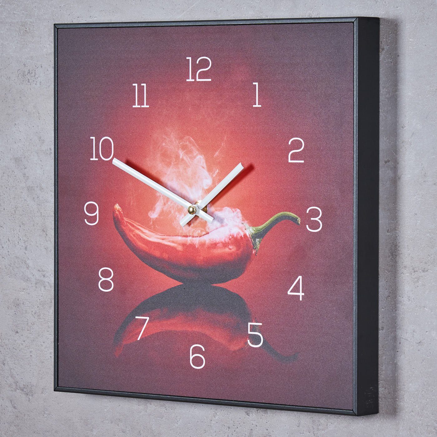 Levandeo® Wanduhr (Wanduhr 30x30cm Uhr PVC günstig online kaufen