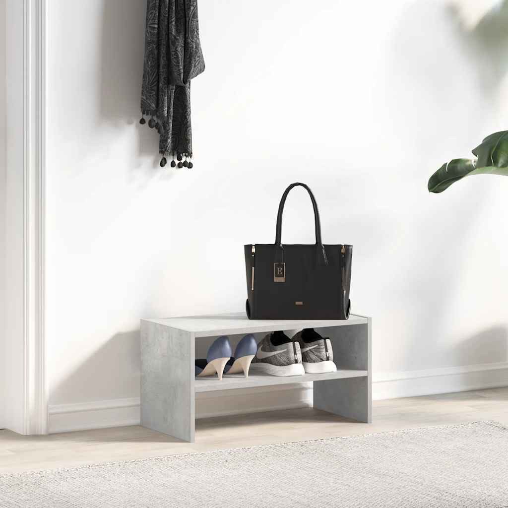 vidaXL Schuhregal Schuhregal Stapelbar Betongrau 60x30x30,5 günstig online kaufen