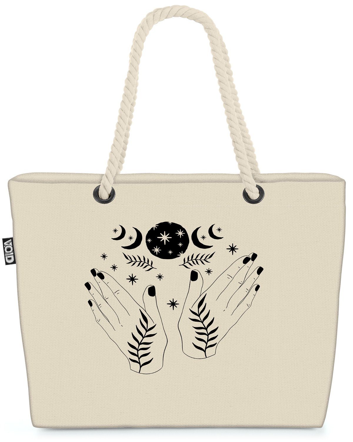 VOID Strandtasche (1-tlg), Boho Hexen Hand Mond grafik esoterics übel gothic stern creepy elemen