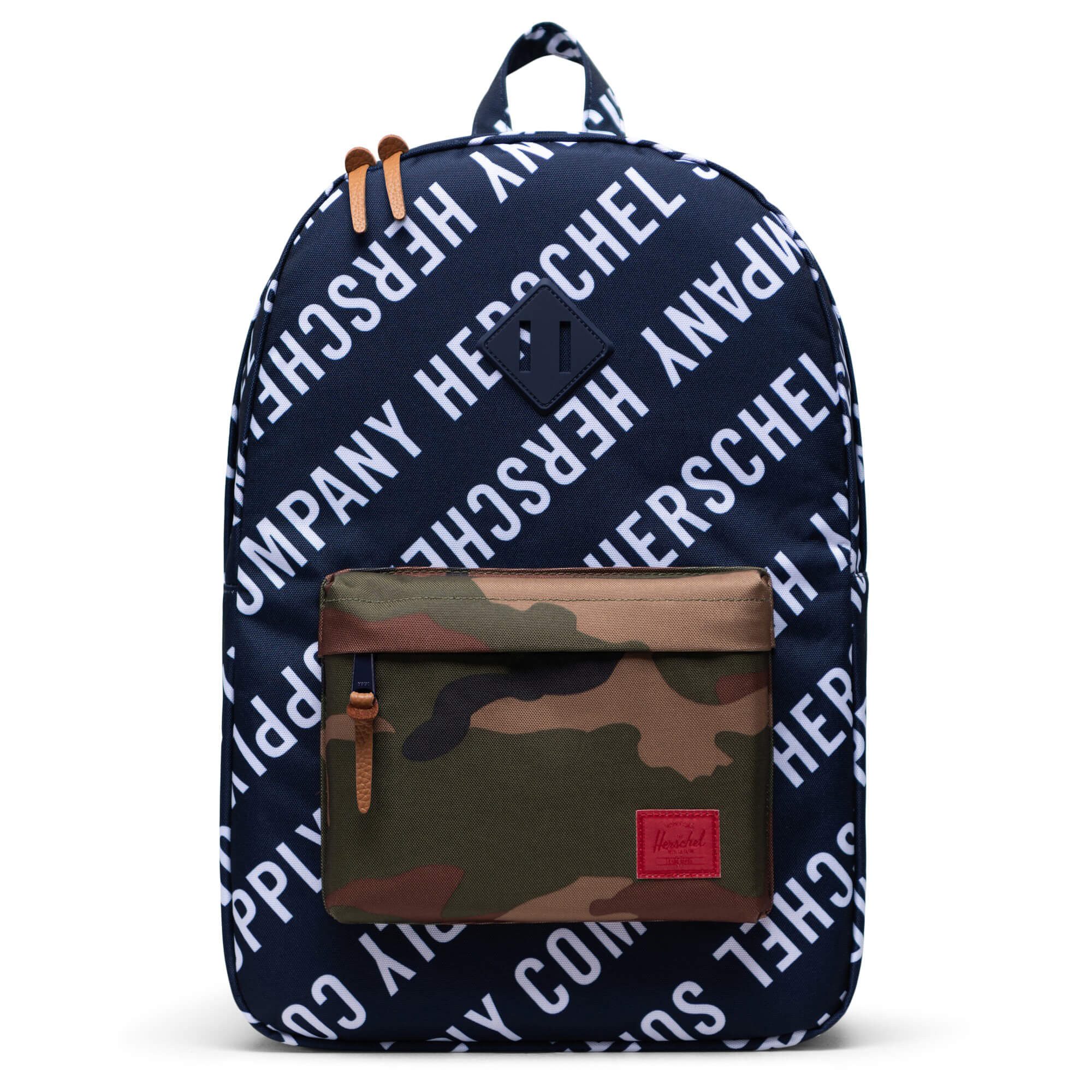 Herschel Schulrucksack Heritage 21 - Rucksack 45 cm (roll call peacoat woodland camo)