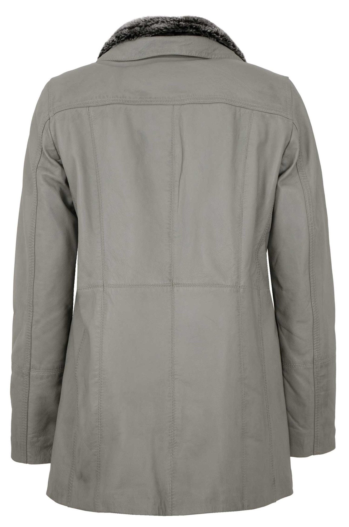 Otto Kern Lederjacke Donna/L OTTO KERN - Damen Ledermantel Longjacke Lammnappa grau