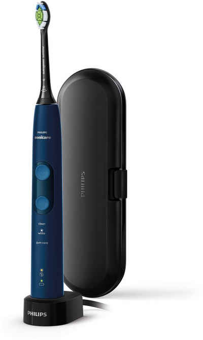 Philips Sonicare Elektrische Zahnbürste ProtectiveClean 5100 HX6851/53, Aufsteckbürsten: 1 St., mit Schalltechnologie, Andruckkontrolle