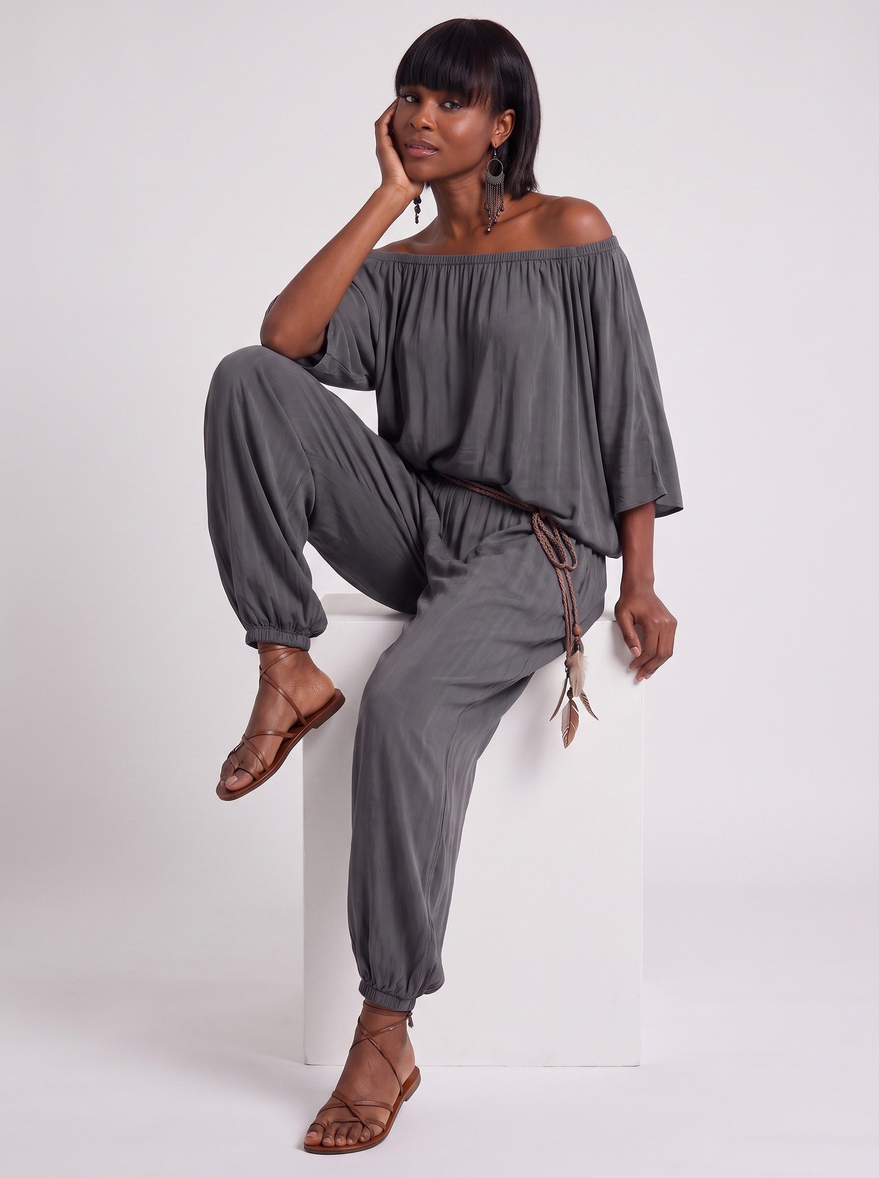 YC Fashion & Style Haremshose Damen Strandhose im Harem-Stil, Luftige Sommerhose aus 100 % Viskose in Unifarbe