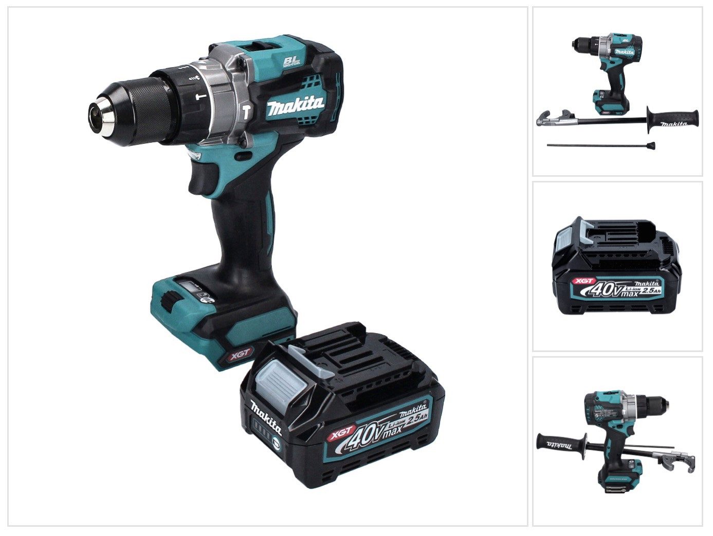 Makita Akku-Schlagbohrschrauber HP 001 GD1 Akku Schlagbohrschrauber 40 V max. 140 Nm XGT Brushless