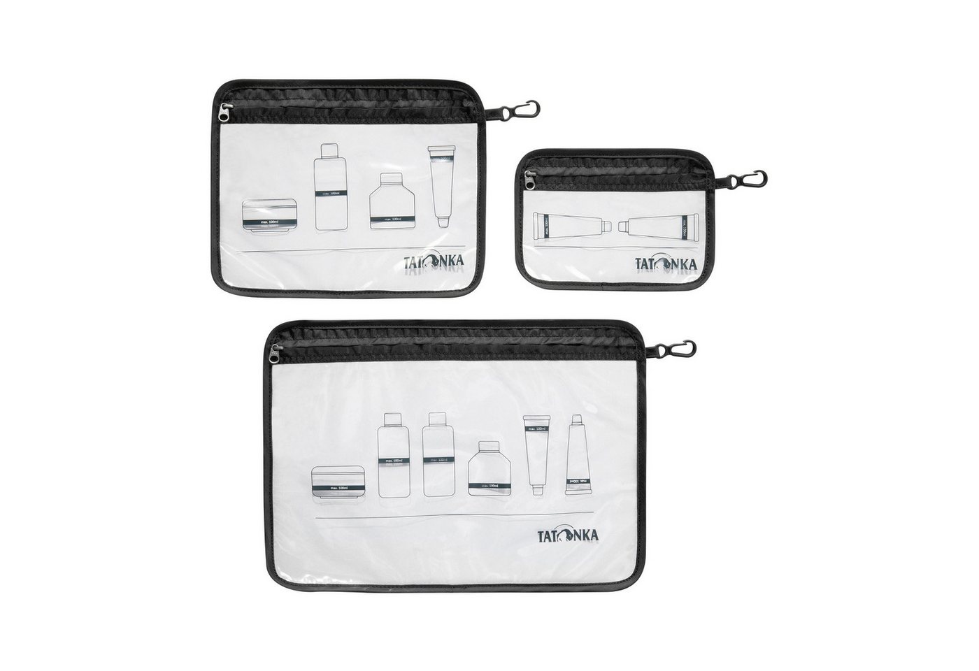 TATONKA® Aufbewahrungstasche Zip Flight Bag Set Flugzeug-Beutel (3 Stück)