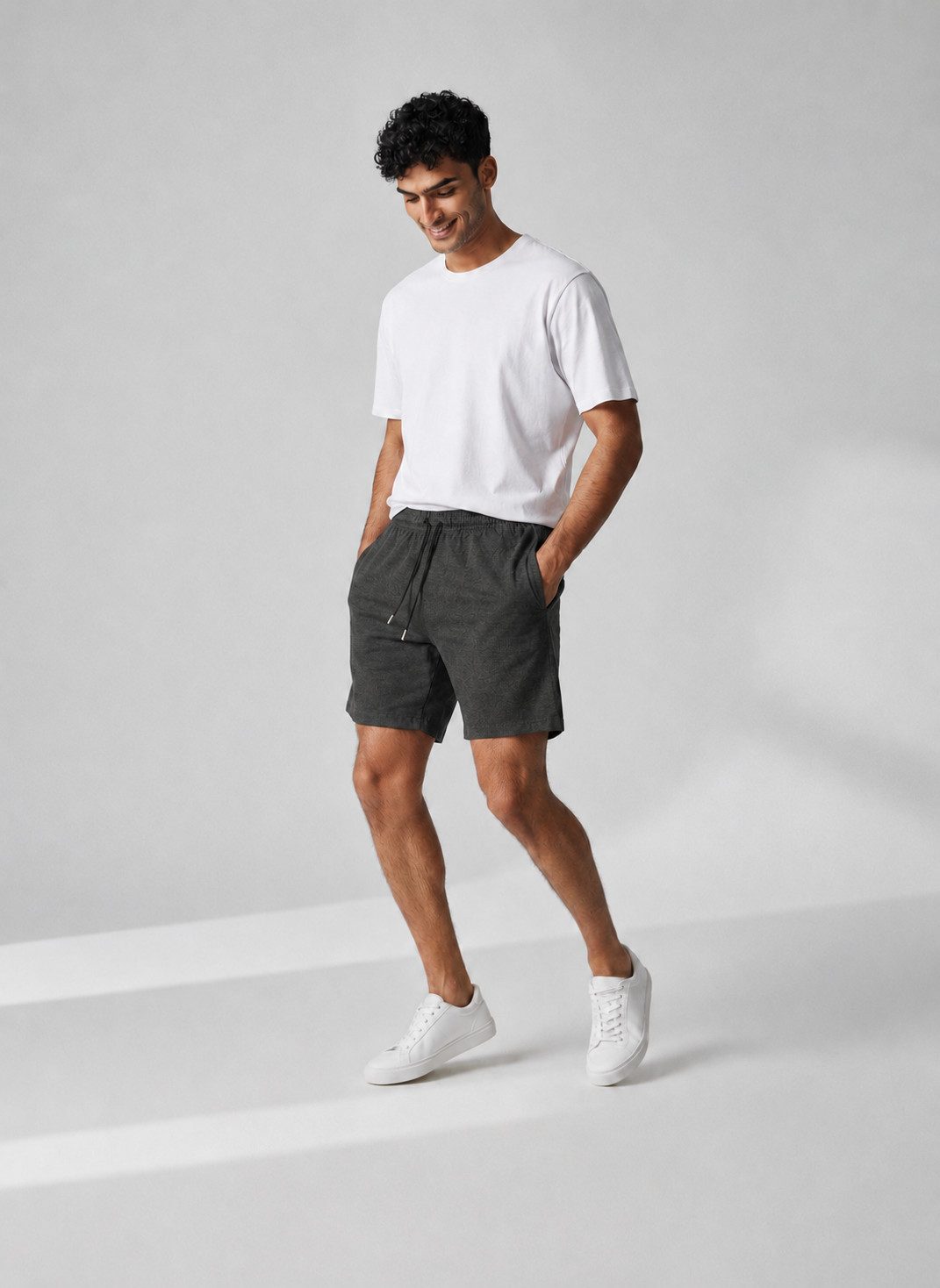 ROSS CAMP Sweatshorts, kurze Hose Herren, Baumwolle Shorts Elasthan