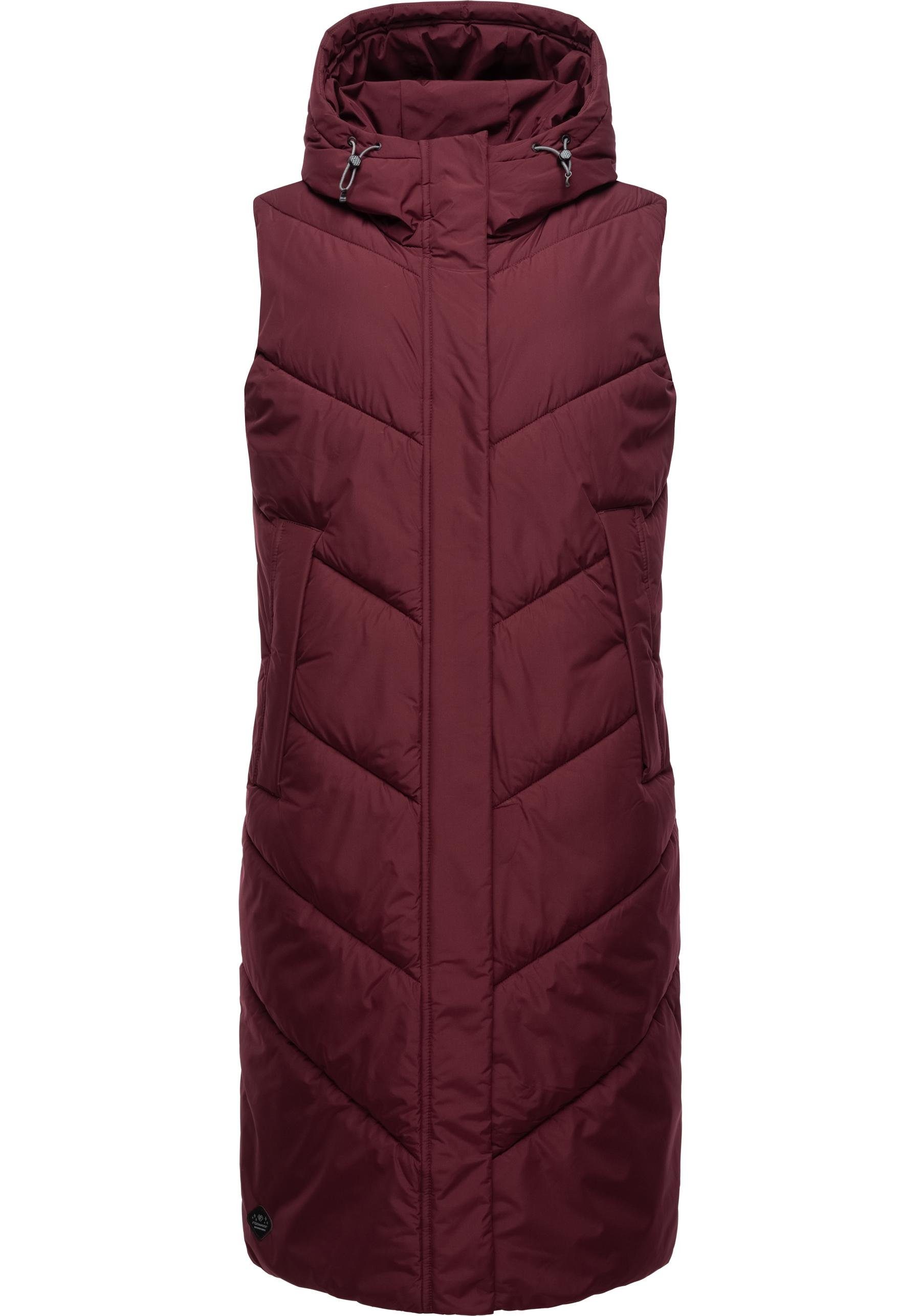 Ragwear Steppweste Suminka Vest Wasserdichte, lange Damen Winterweste – Bild 2 von 5