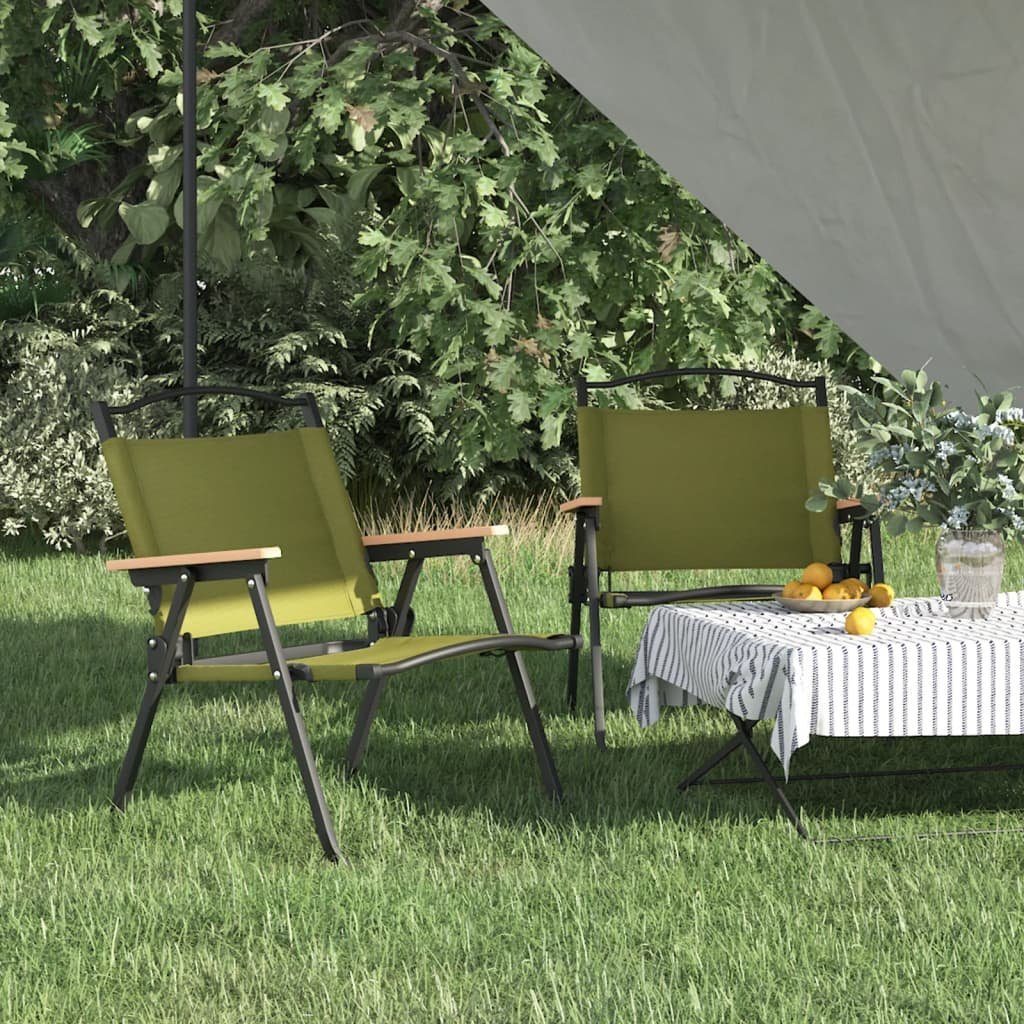 | Stk. Grün Oxford-Gewebe 2 (2 Gartenstuhl 54x43x59 vidaXL cm Grün Grün Campingstühle St)