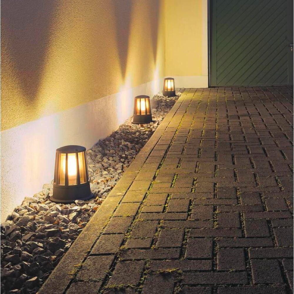 SLV Außen-Stehlampe Sockelleuchte Cone, E27, anthrazit, IP54