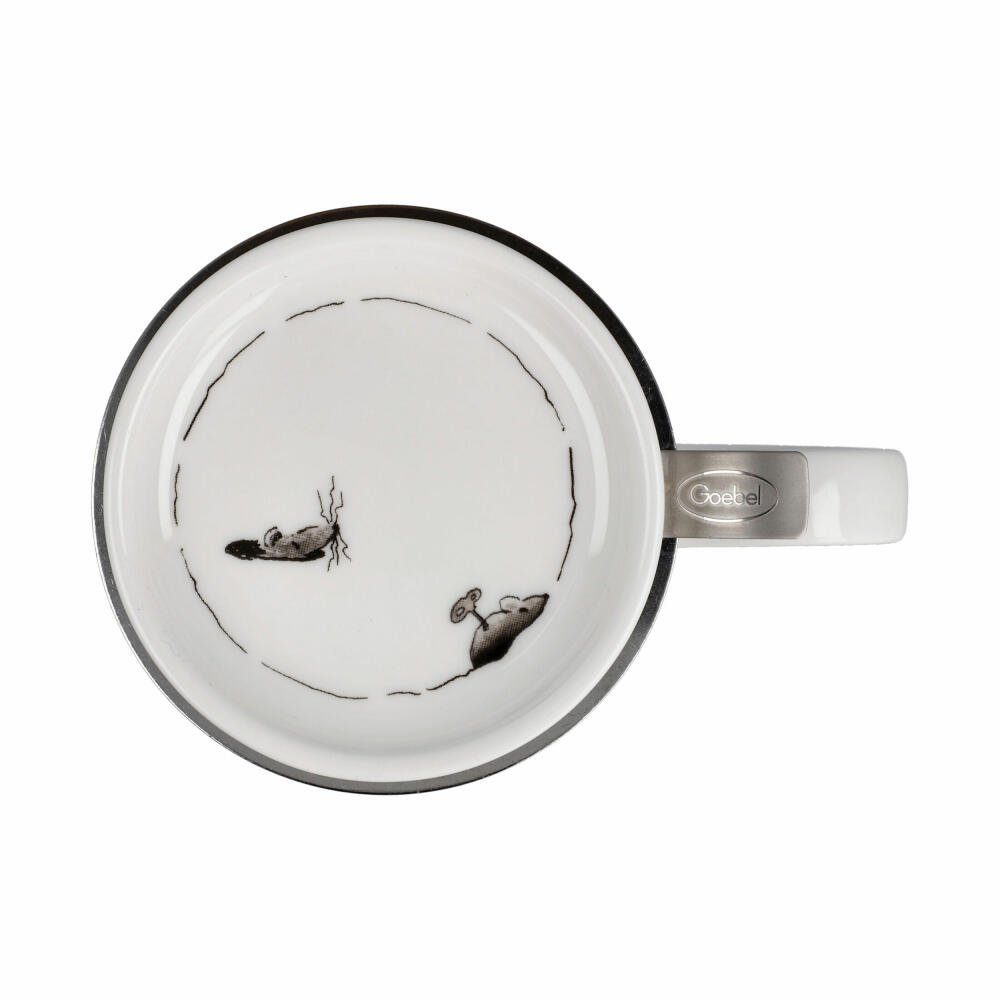 Goebel Tasse Teetasse Peter Schnellhardt - Mittagspause, Fine Bone China, Metall