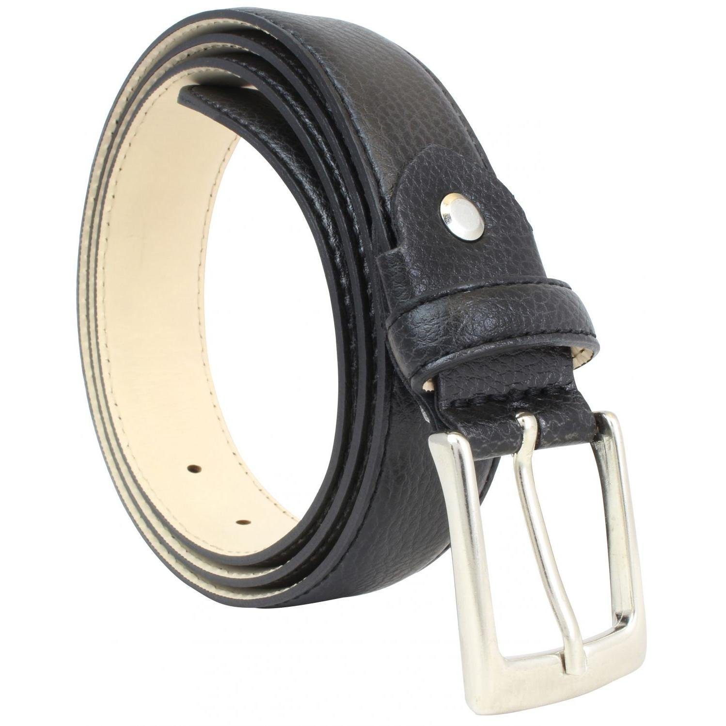 3cm mit eleganter Oberfläche BELTINGER Anzuggürtel Schwarz 3cm Her für Business-Gürtel Ledergürtel -