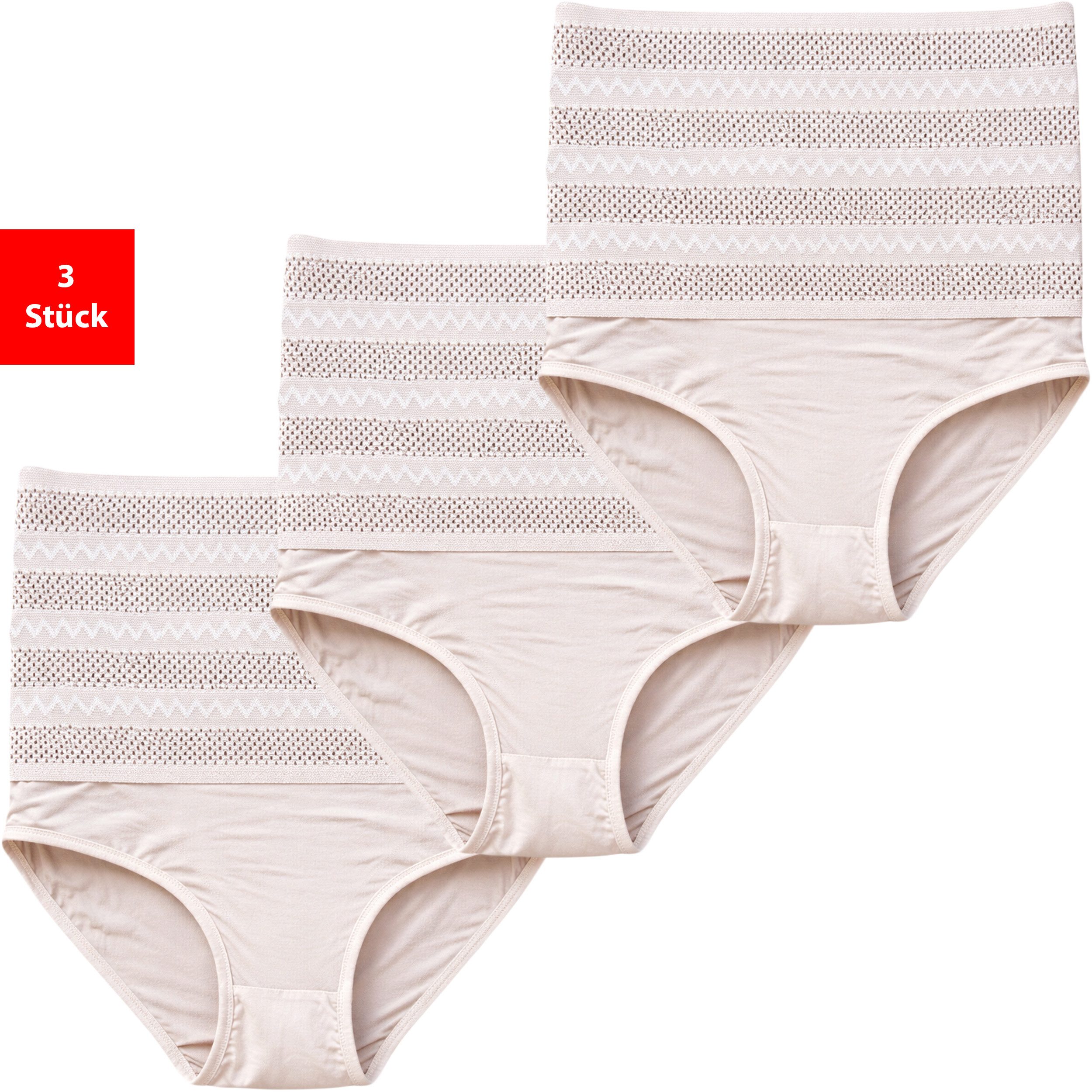 Fashionschmiede Shapingslip Shapewear Damen Unterwäsche Bauchweg 3er-6er Pack Shape Slips (Set, 3-St., 3er-Pack) Modellierung von Bauch und Taille, extra hoch