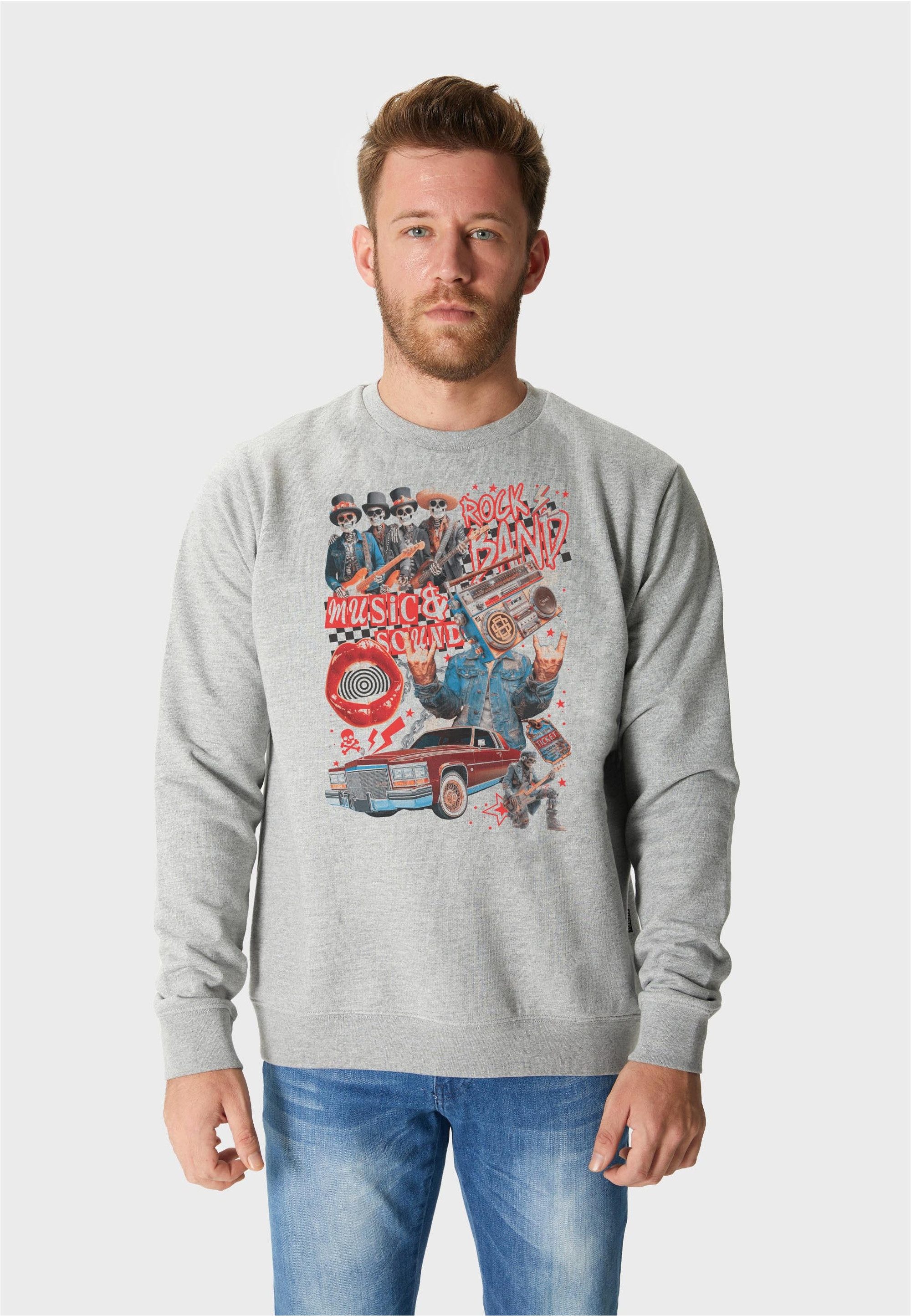 Oldskull Sweatshirt Xtreme Retro Rock Skull Graphic mit Vintage-Vibe in modernem Look