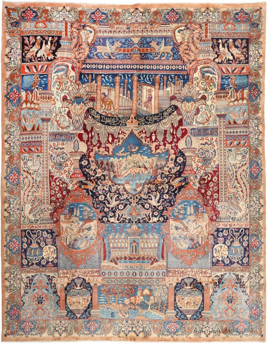 Carpet Avenue Teppich Kaschmar Bildteppich 380x303, Rechteck, Höhe: 9 mm