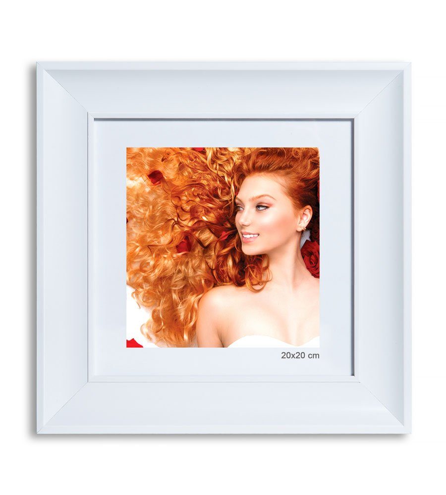 IDEAL TREND Bilderrahmen Bilderrahmen Lifestyle Foto Rahmen Collage quadratisch Wanddeko Poster, für 1 Bilder (1 St), Hochwertiger Kunststoffrahmen mit Kunststoffglas MDF-Rückwand