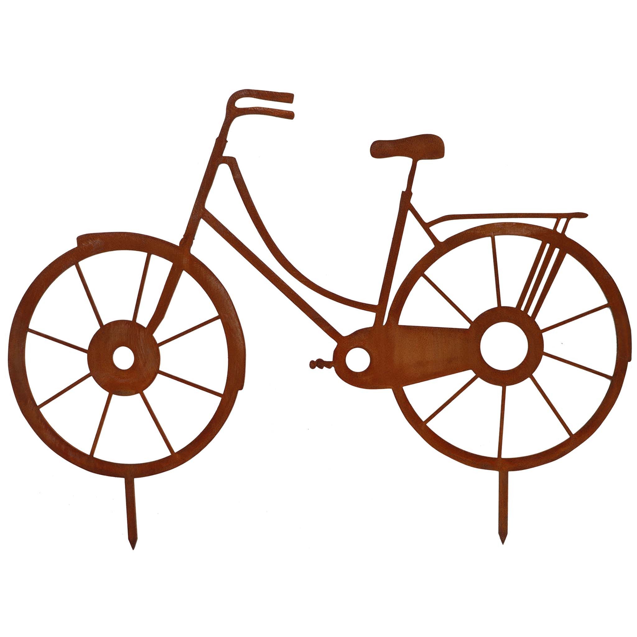 Rostikal Gartenfigur Fahrrad Deko Figur Garten günstig online kaufen