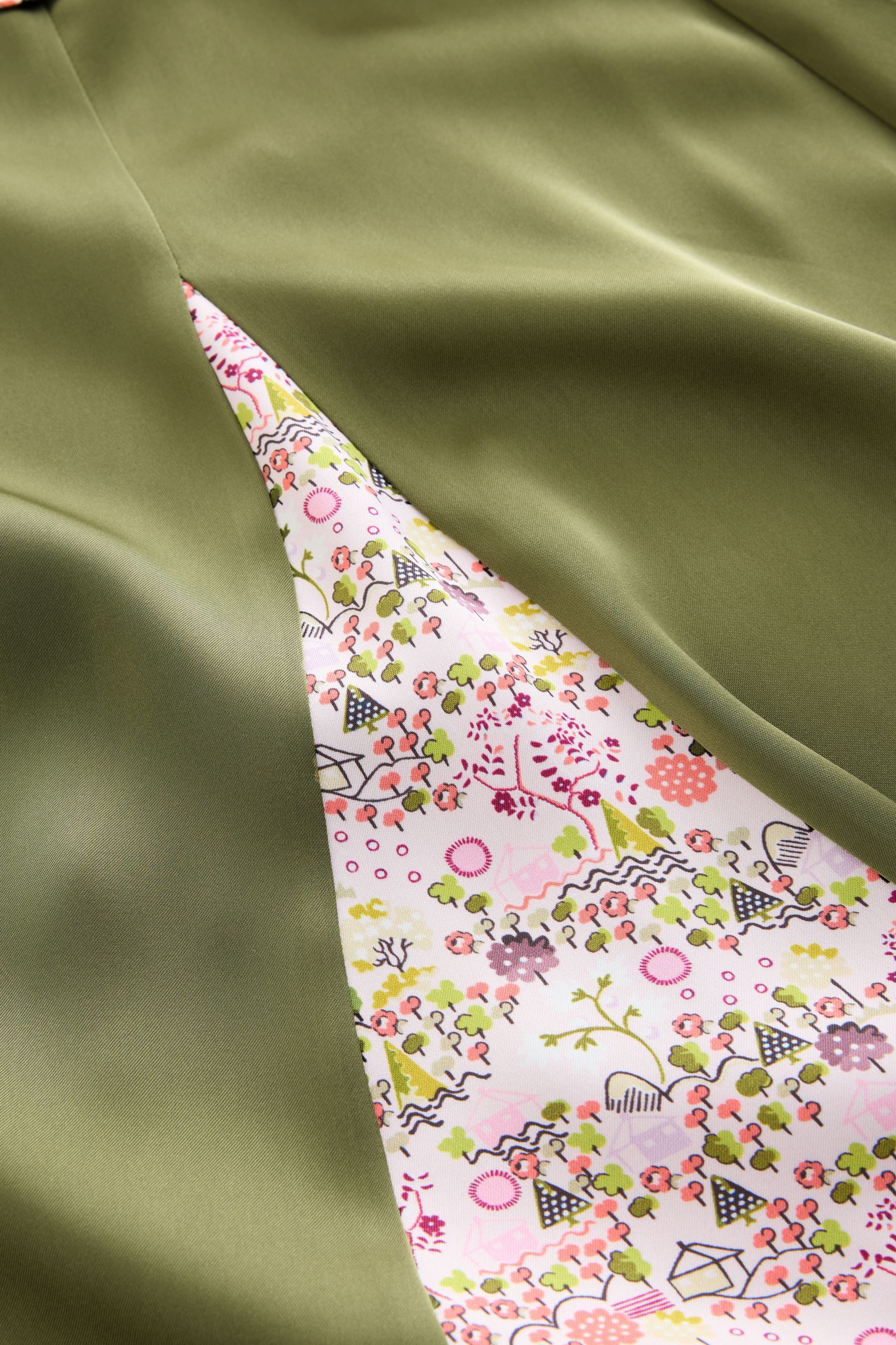 Cath Kidston Satinkleid Cath Kidston Ärmelloses A-Linienkleid aus Satin (1-tlg)