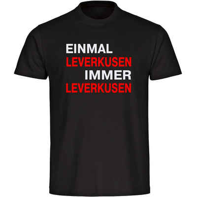 multifanshop T-Shirt Kinder Leverkusen - Einmal Immer - Boy Girl