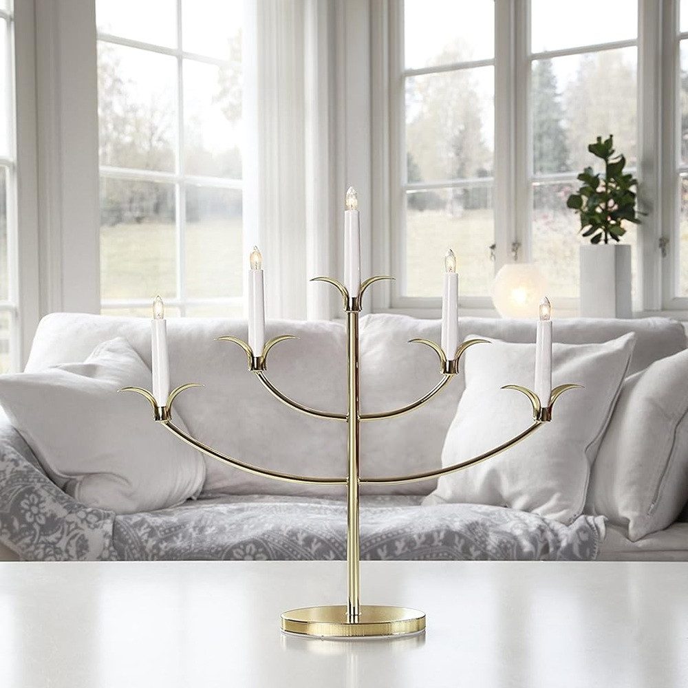 STAR Fensterleuchter 148-00 Fensterleuchter "Tilpi" 5-flammig goldfarben E10