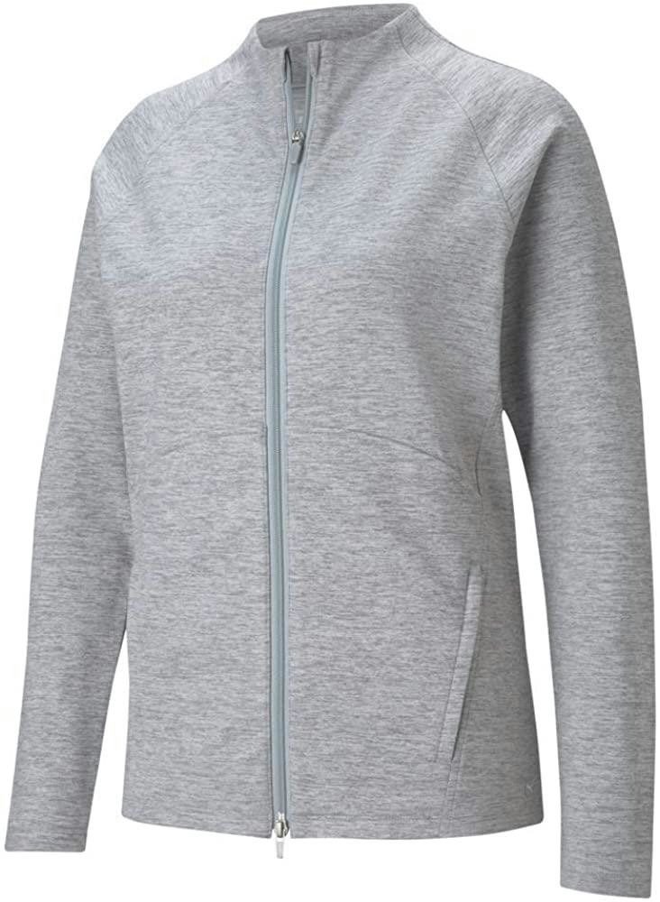 PUMA Poloshirt Puma Golf Jacke Cloudspun Full Zip Grau Damen
