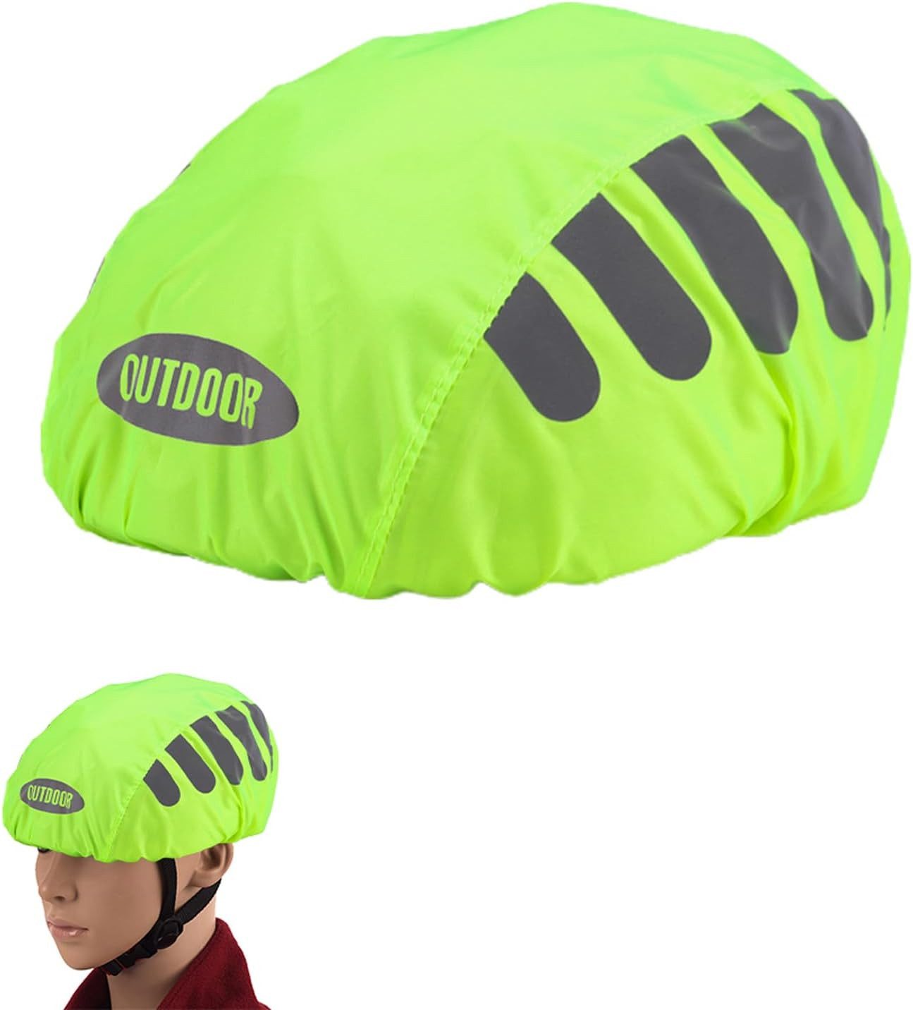 Coonoor Fahrradhelmüberzug Reflektierende Fahrrad Regenhaube, Fahrradhelm Regenschutz, Wind- und Wasserdichter für alle Helme