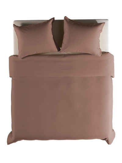 Bettwäsche Cialda Shady Pink 135x200 + Kissenbezug 80 x 80 cm, ZO HOME, Baumolle, 2 teilig, Bettbezug Kopfkissenbezug Set kuschelig weich hochwertig