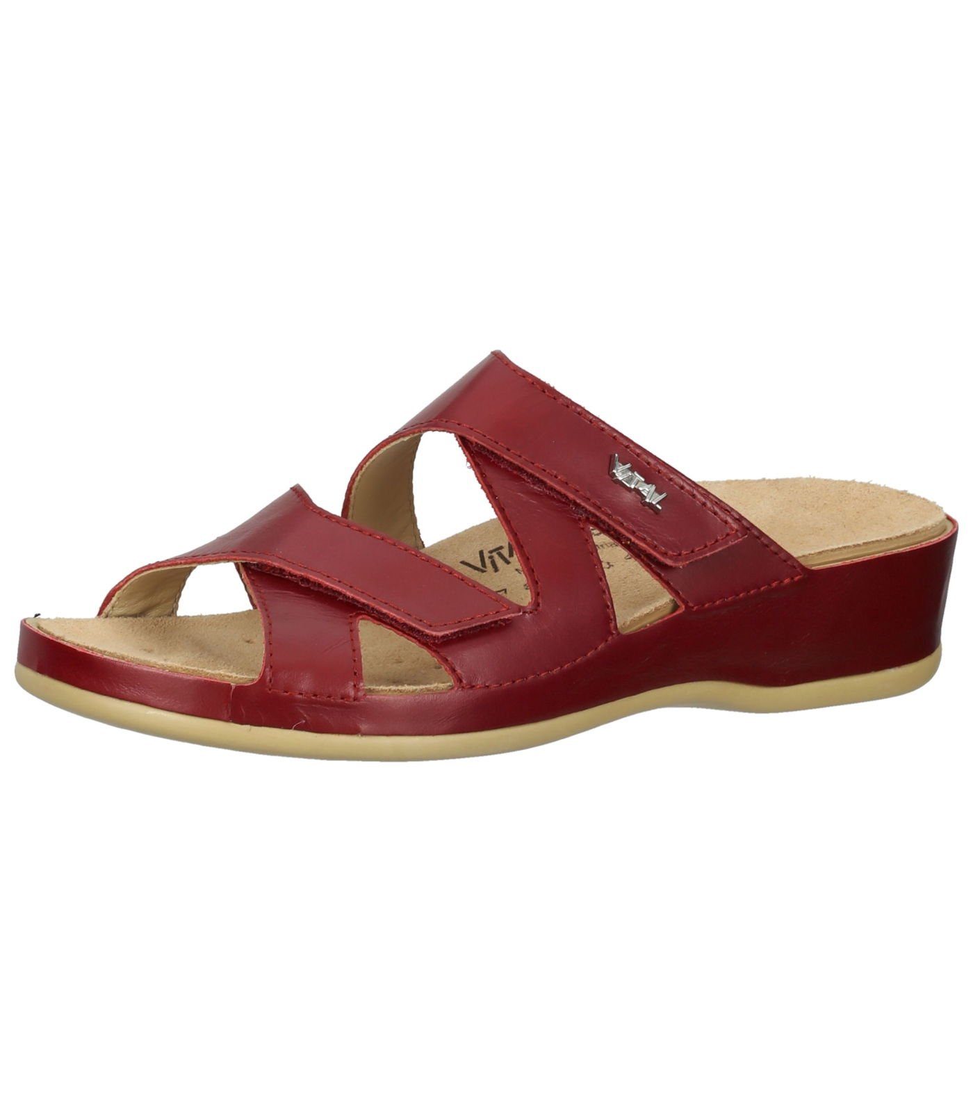 Vital Pantoletten Leder Pantolette Rot