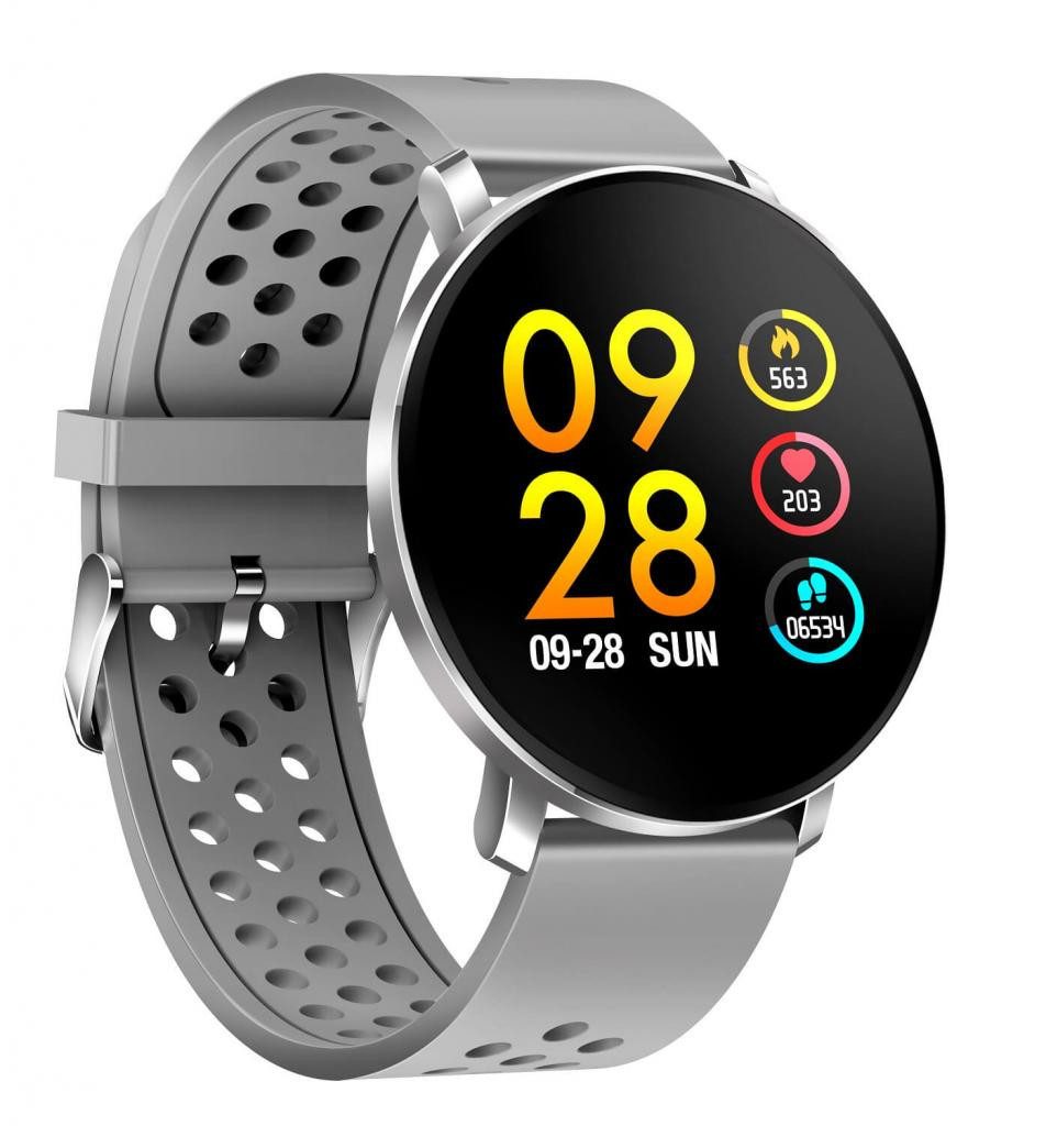 Denver Smartwatch SW-171 Bluetooth Blutdruckmesser Touchscreen IP67 Smartwatch (1,3 Zoll), Eingebauter HR-Sensor, überwachen Sie Ihre Herzfrequenz