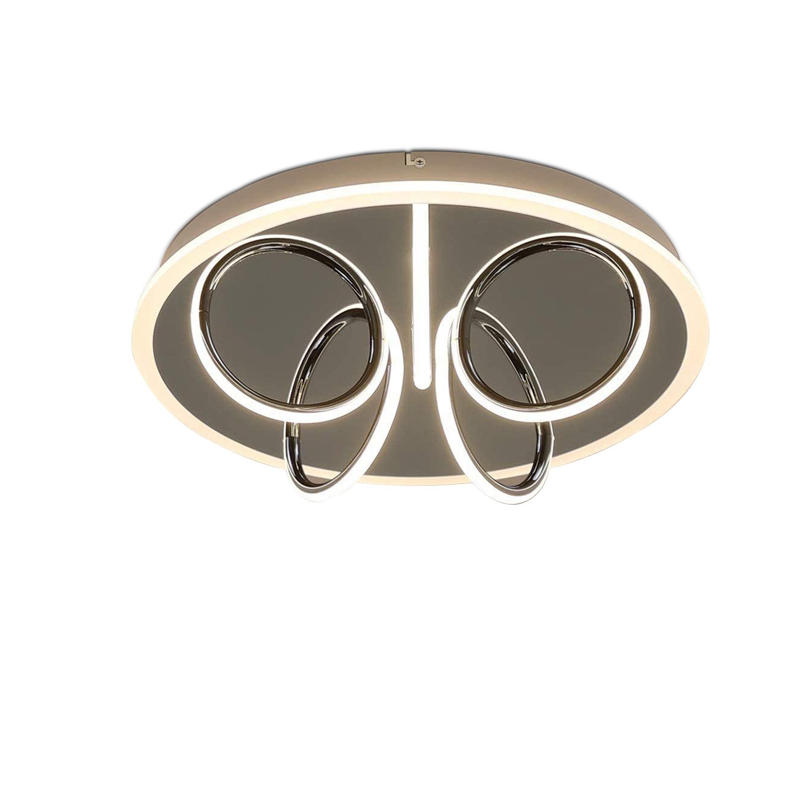 ZMH LED Deckenleuchte 3000K Warmweiß aus Eisen und Acryl, LED fest integriert