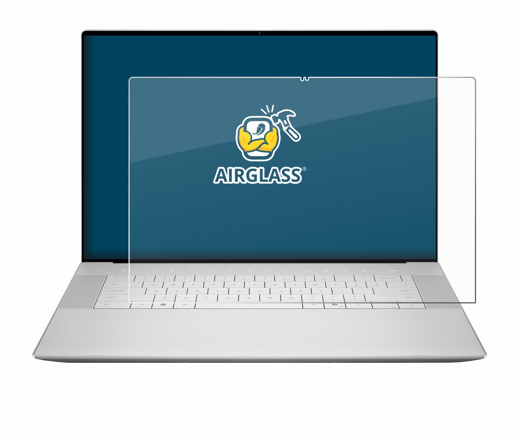 BROTECT Displayschutzglas Folie für Dell 16 Premium Laptop, Schutzfolie Glas Panzer Display Schutz klar