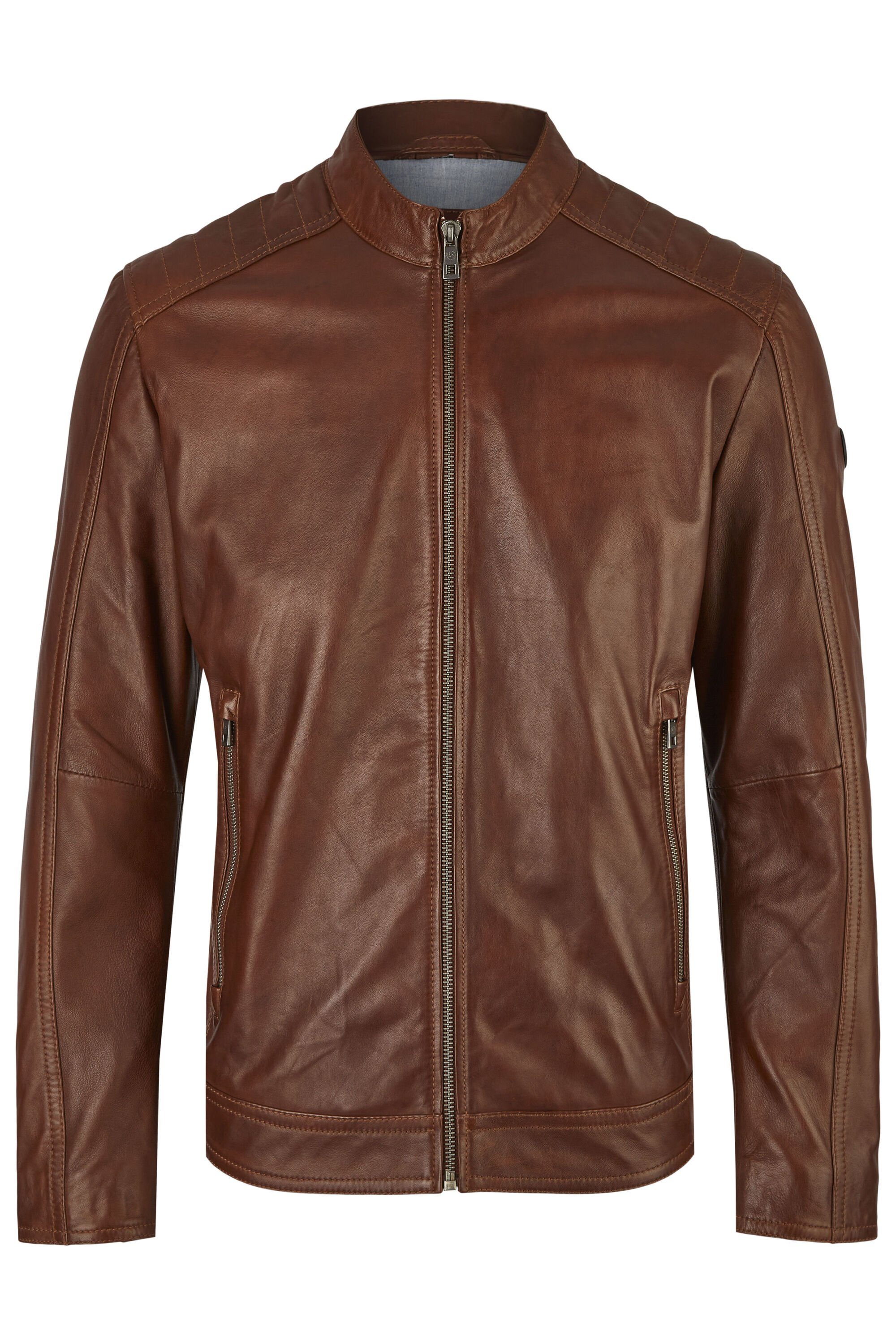 bugatti Lederjacke BUAPOLLO (1-St) mit Schultersteppung günstig online kaufen