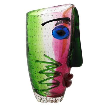 Aubaho Tischvase Glasvase Tischvase Vase Gesicht Glas im Murano Antik Stil 30cm