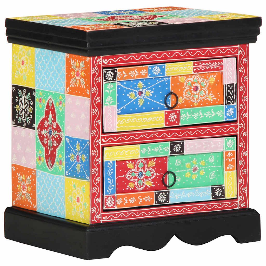vidaXL Nachttisch Nachttisch Mehrfarbig 40 x 35 x 45 cm Massivholz (1-St)