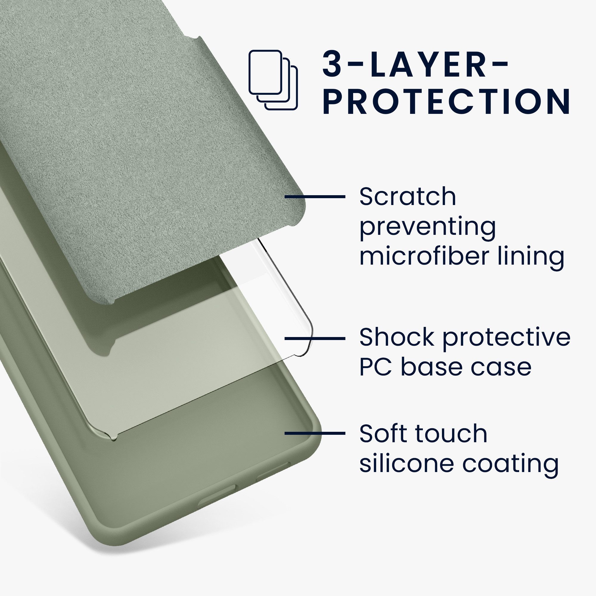 kwmobile Smartphone-Hülle Hülle für Samsung Galaxy A54 5G, Hülle Silikon gummiert - Handyhülle - Handy Case Cover – Bild 5 von 5