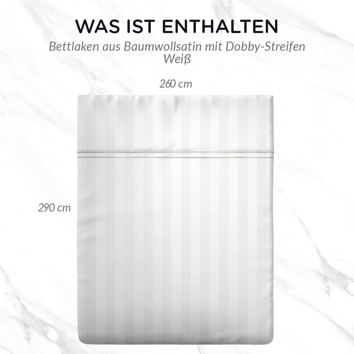 Pure cottom Bettlaken Baumwollsatin, in verschiedenen Farben & Größen – Bild 5 von 5