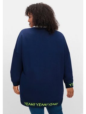 Sheego Sweatshirt Große Größen mit verlängertem Rückenteil